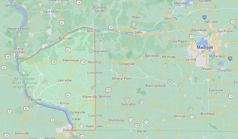Wisconsin map grant county
