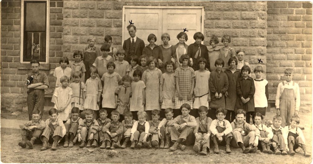 Lewis Valley School students, Mindora, WI, 1925-26