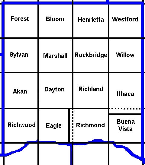 Nov 1856 Richland Co, WI townships