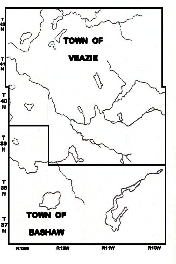 1883 Washburn Co. Township Map
